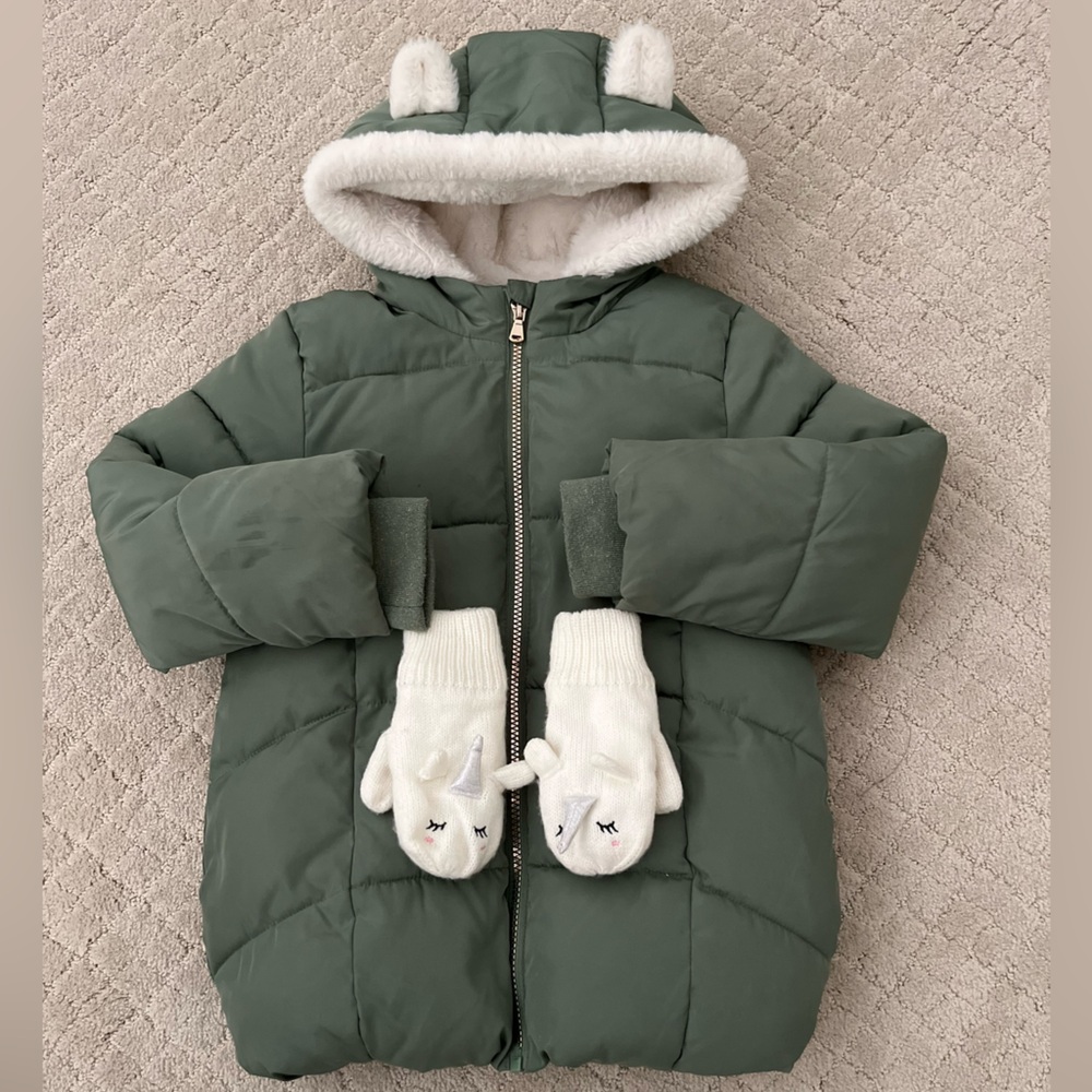 Marks and Spencer M&S girls teddy ears winter coat